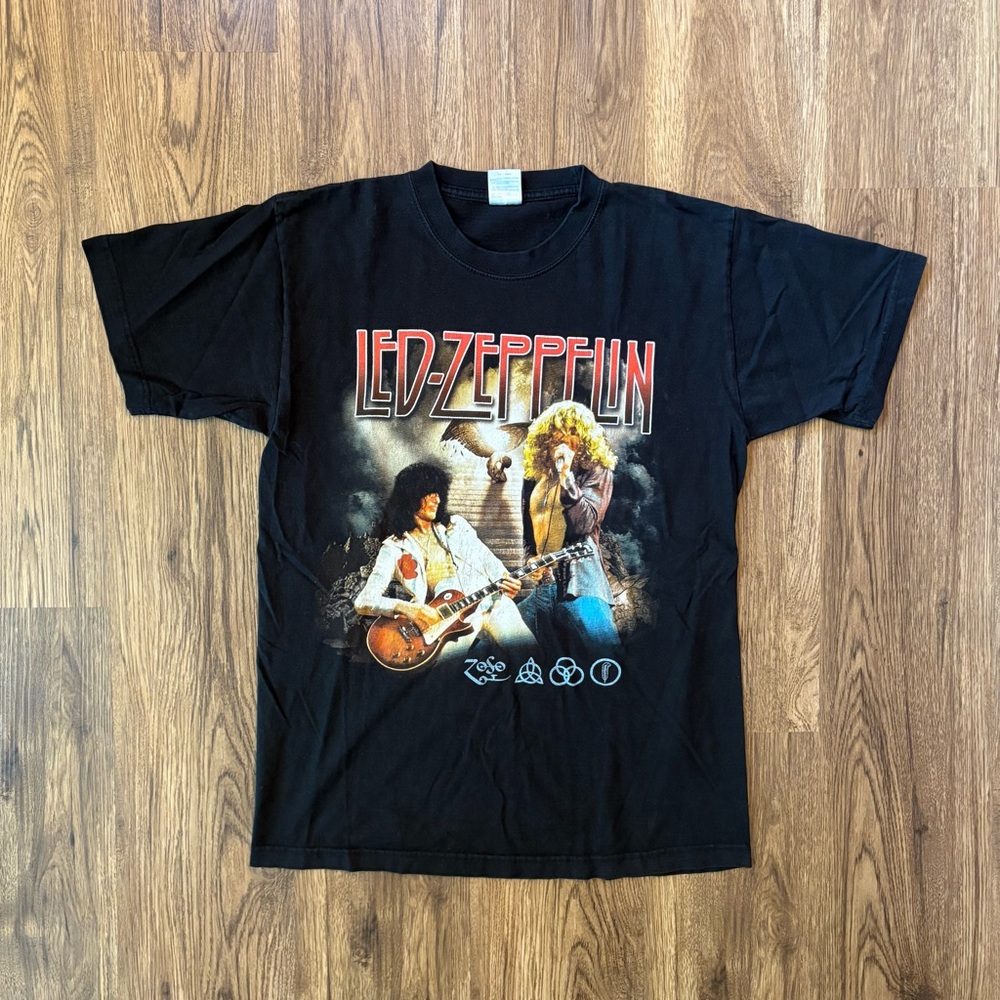 Vintage Led Zeppelin Band Black T-Shirt